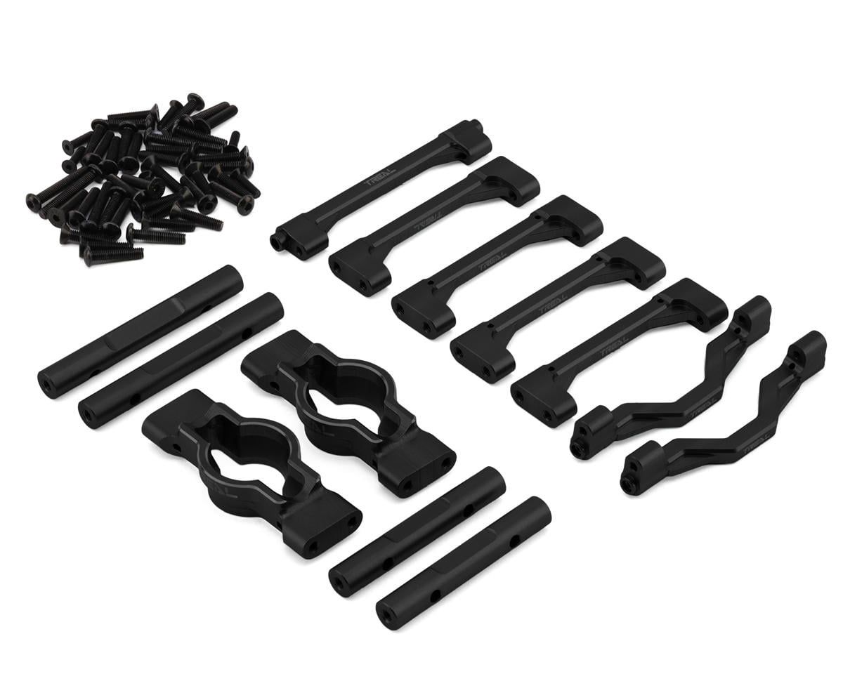 Treal Hobby Losi LMT 2.0 7075 Aluminum Crossbar Chassis Brace Set (Black)