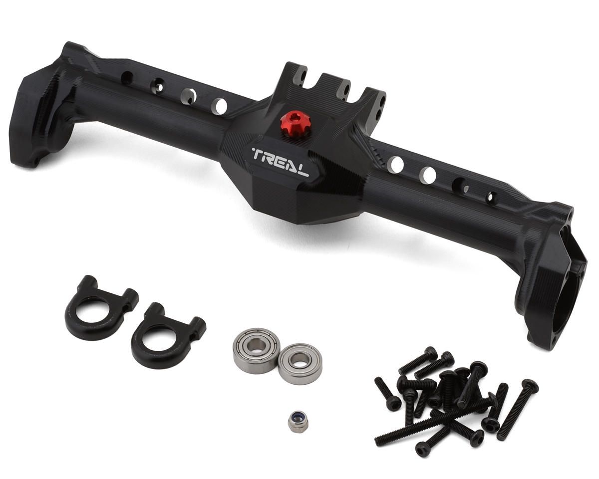 Treal Hobby Vanquish VRD/VS4-10 7075 Aluminum Rear Portal Axle Housing (Black)