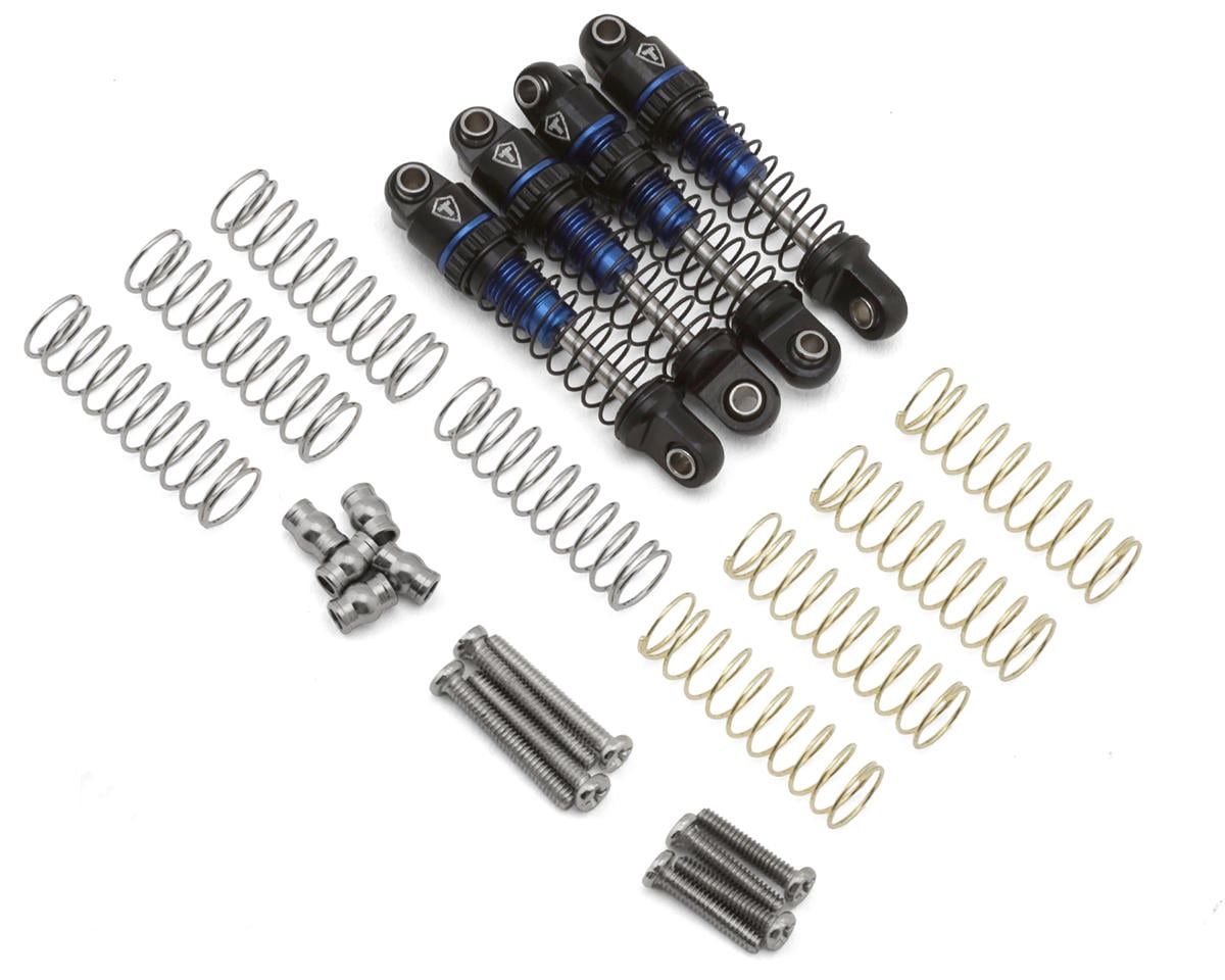 Treal Hobby Axial SCX30 23mm Aluminum Oil-Filled Threaded Shocks (Blue) (4)