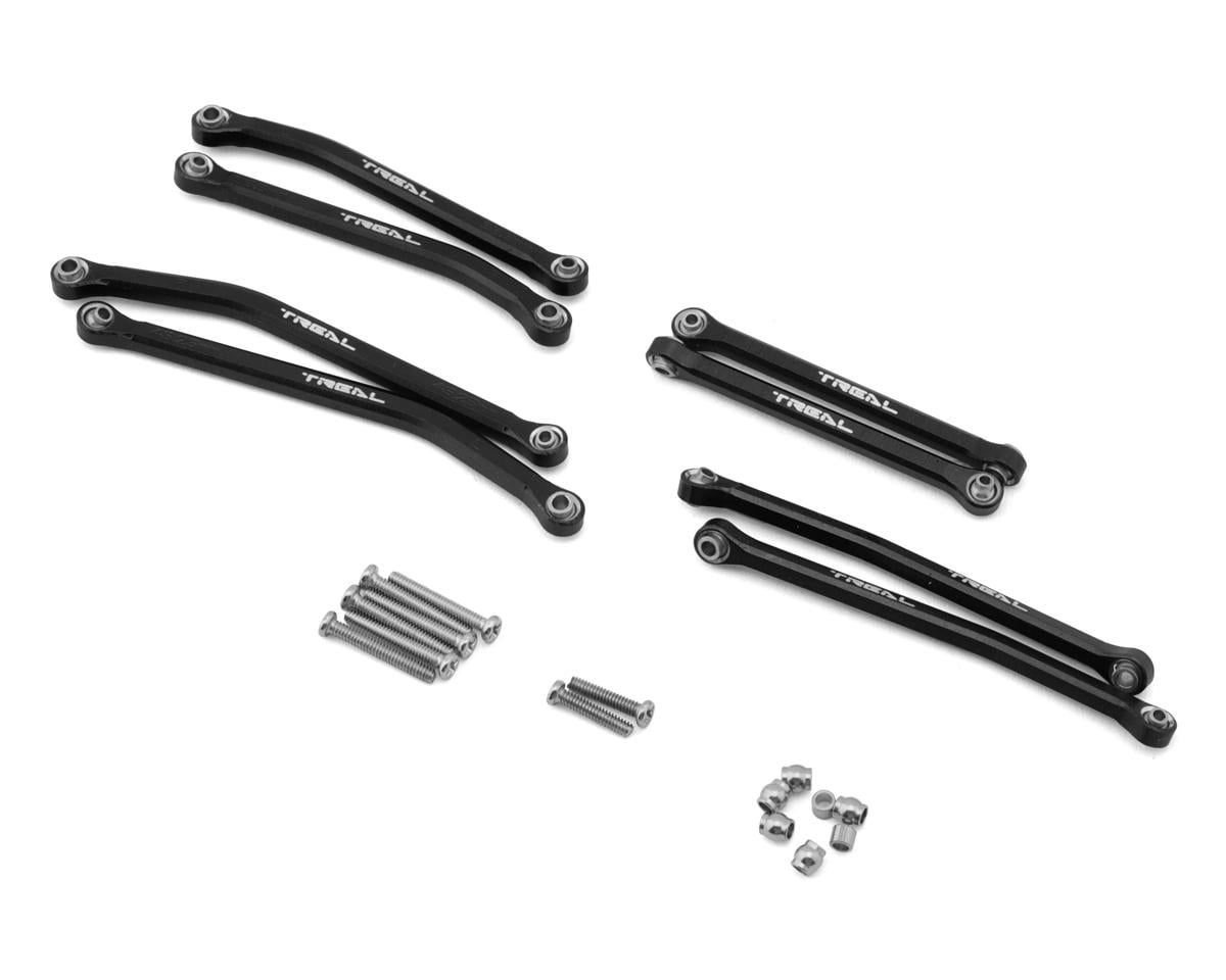 Treal Hobby Axial SCX30 Aluminum High Clearance Suspension Links Set (Black)