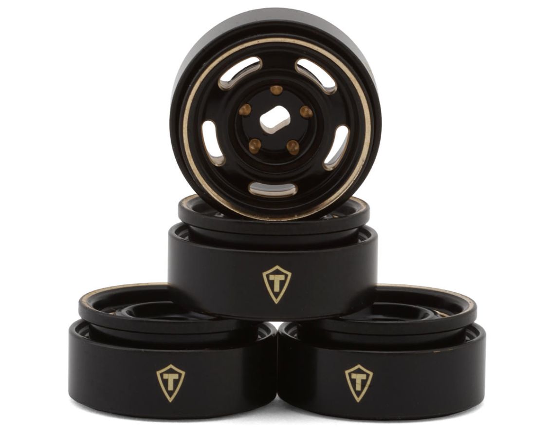 Treal Hobby 0.7" 5-Slot Brass Micro Rock Crawler Beadlock Wheels, Variant: TLHTSCX30-29