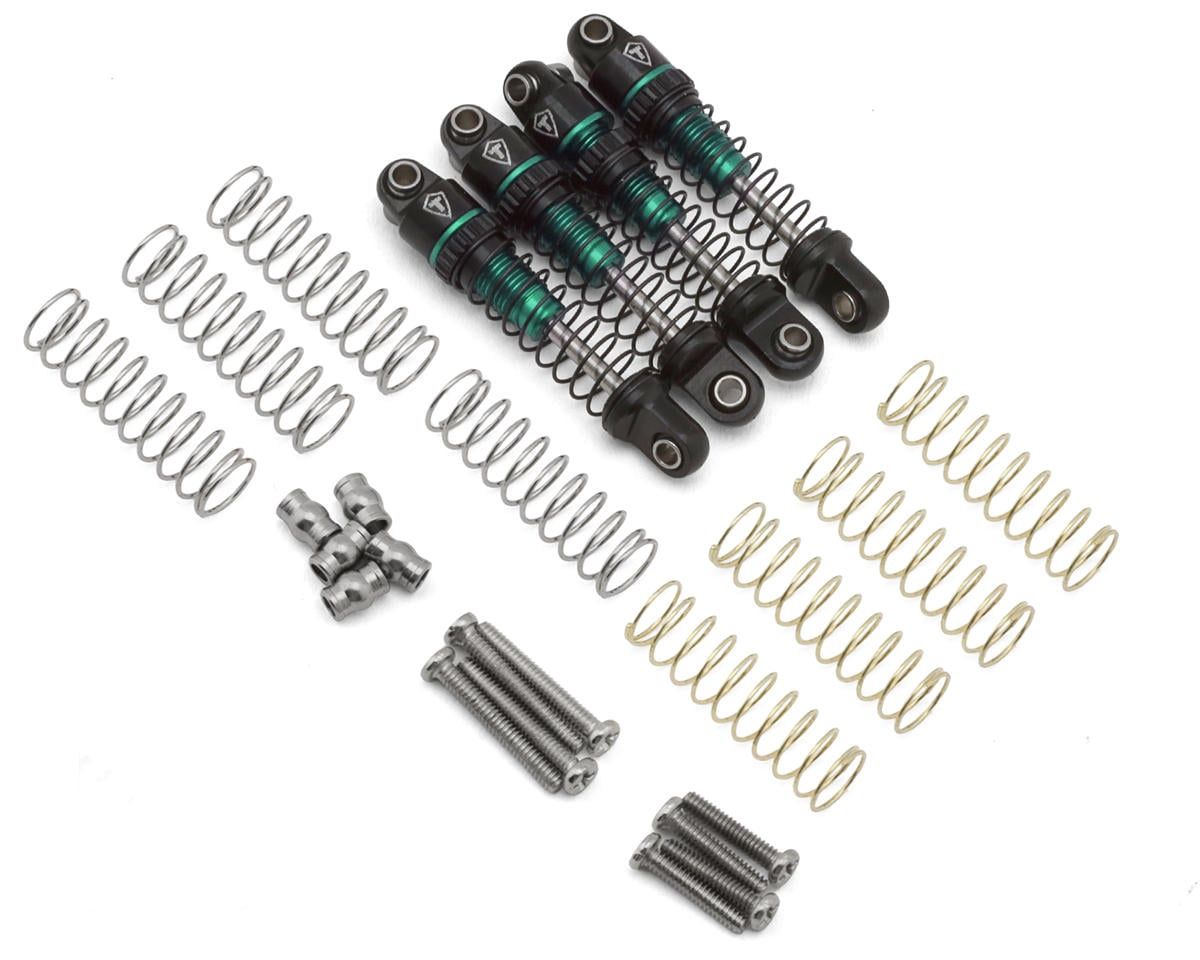 Treal Hobby Axial SCX30 23mm Aluminum Oil-Filled Threaded Shocks (Green) (4)