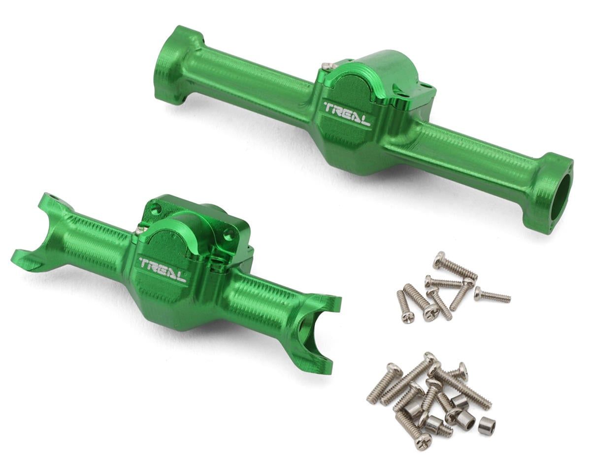 Treal Hobby Axial SCX30 7075 Aluminum Front &amp; Rear Axle Housings Set (Green)