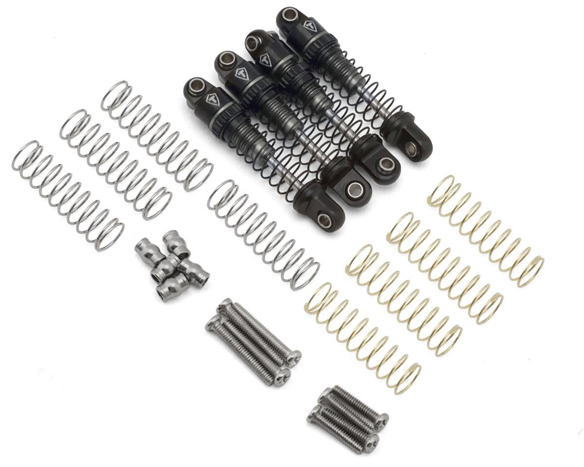 Treal Hobby Axial SCX30 23mm Aluminum Oil-Filled Threaded Shocks (Grey) (4)