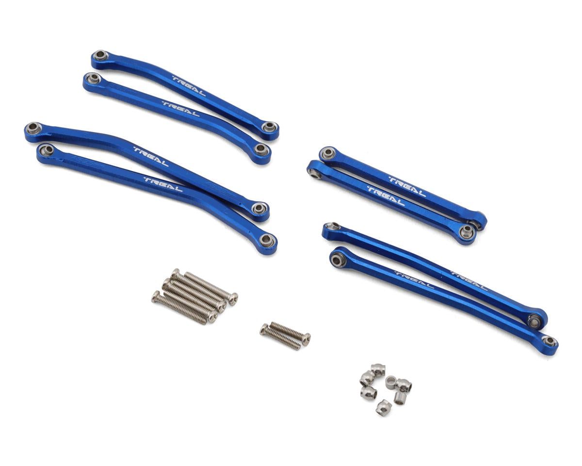 Treal Hobby Axial SCX30 Aluminum High Clearance Suspension Links Set (Blue)