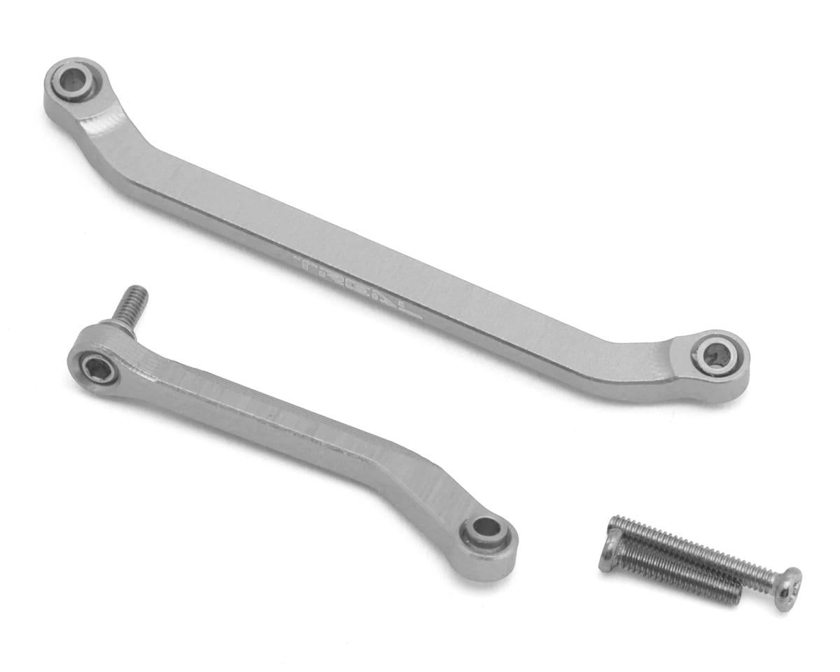Treal Hobby Axial SCX30 7075 Aluminum Steering Links Set (Silver)