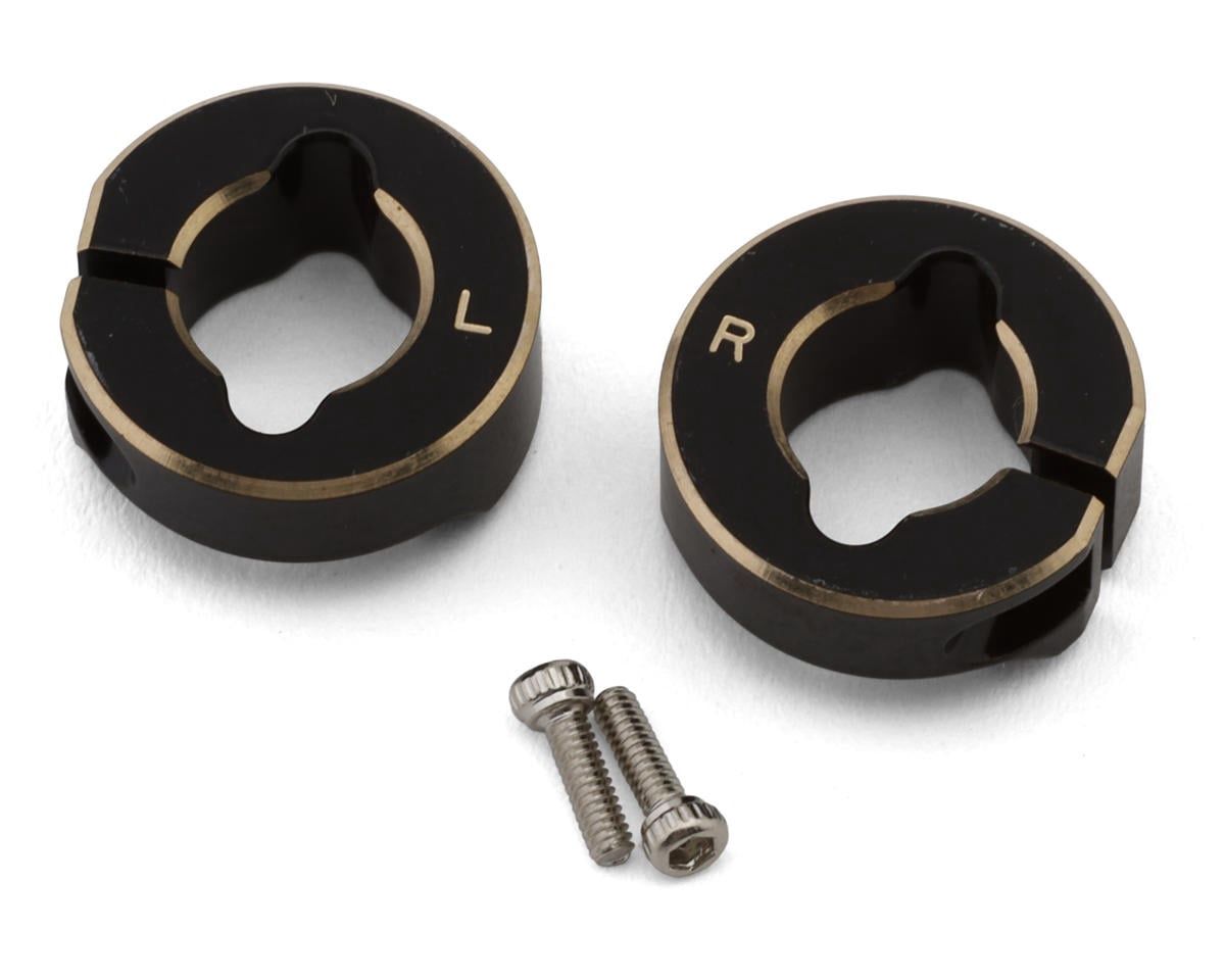 Treal Hobby Axial SCX30 Brass Rear Counterweights (Black) (2) (4.65g ea)