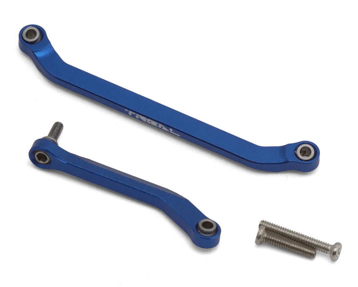 Treal Hobby Axial SCX30 7075 Aluminum Steering Links Set (Blue)