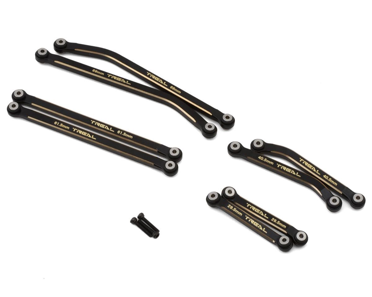 Treal Hobby Axial SCX24 Brass High Clearance Suspension Links Set (Black) (37.g)