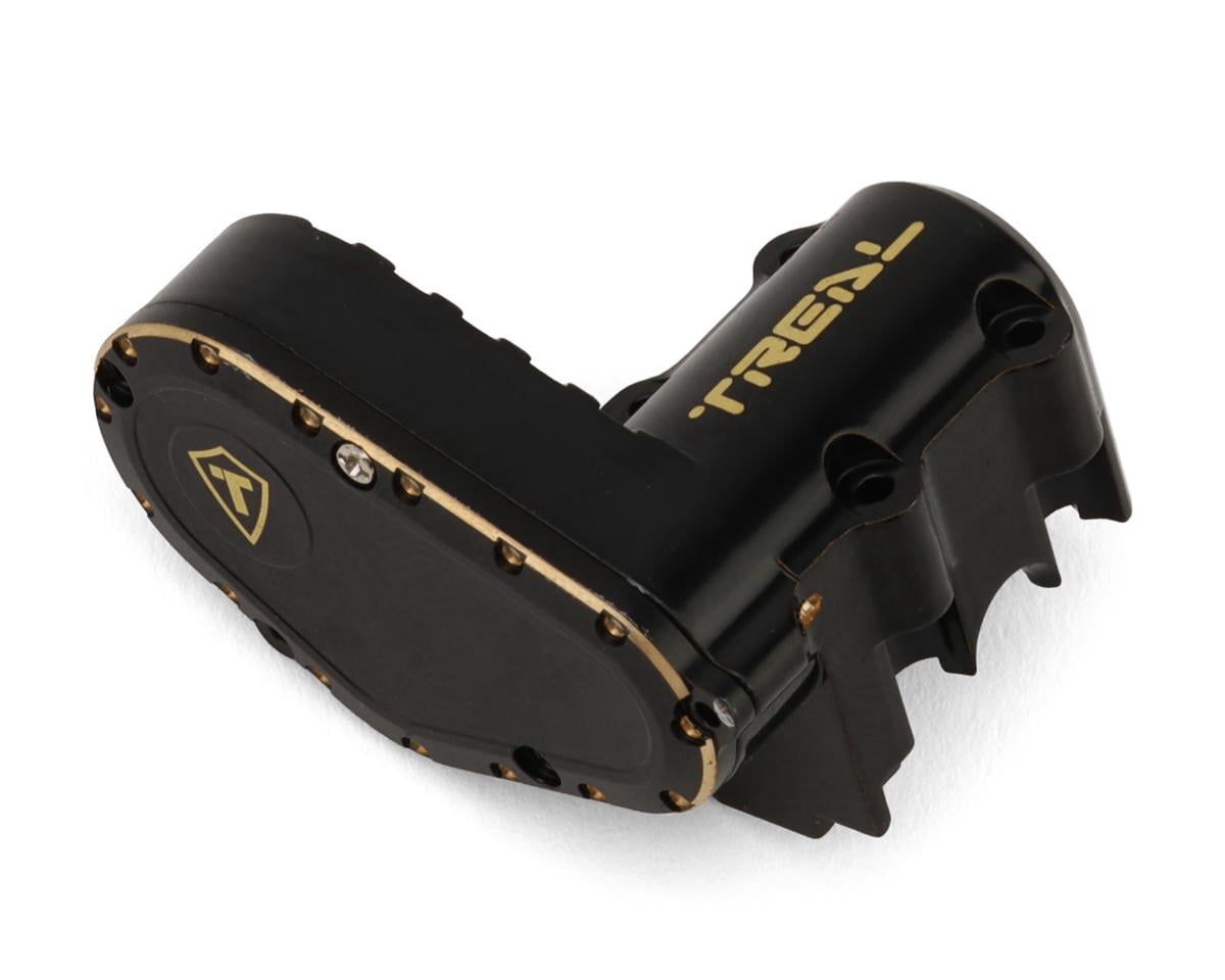 Treal Hobby Axial SCX30 Brass Transmission Case (Black) (28g)