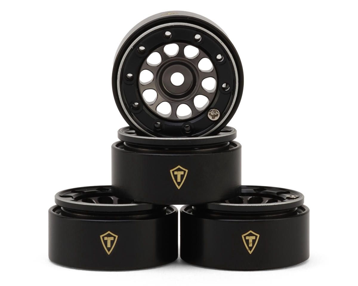 Treal Hobby Type E 0.7" Aluminum Micro Crawler Beadlock Wheels (Titanium) (4)