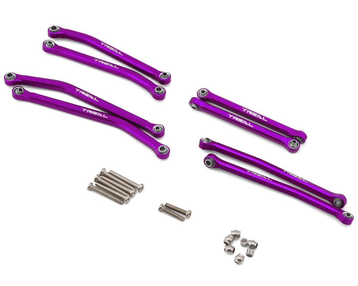 Treal Hobby Axial SCX30 Aluminum High Clearance Suspension Links Set (Purple), Variant: TLHTSCX30-64