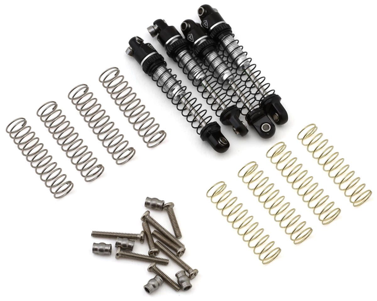 Treal Hobby Axial SCX30 29mm Aluminum Extended Threaded Shocks (Silver) (4), Variant: TLHTSCX30-89