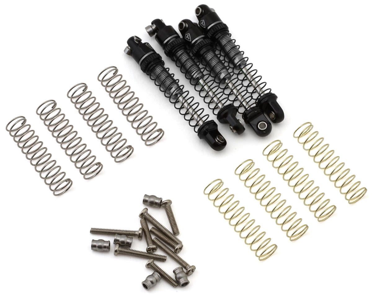 Treal Hobby Axial SCX30 29mm Aluminum Extended Threaded Shocks (Titanium) (4), Variant: TLHTSCX30-90