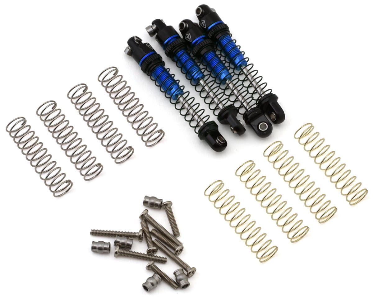 Treal Hobby Axial SCX30 29mm Aluminum Extended Threaded Shocks (Blue) (4), Variant: TLHTSCX30-85