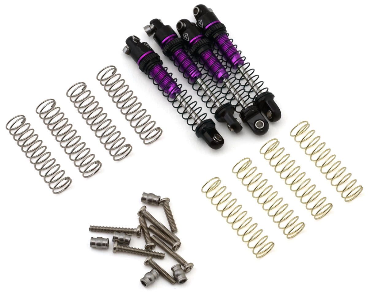 Treal Hobby Axial SCX30 29mm Aluminum Extended Threaded Shocks (Purple) (4), Variant: TLHTSCX30-88