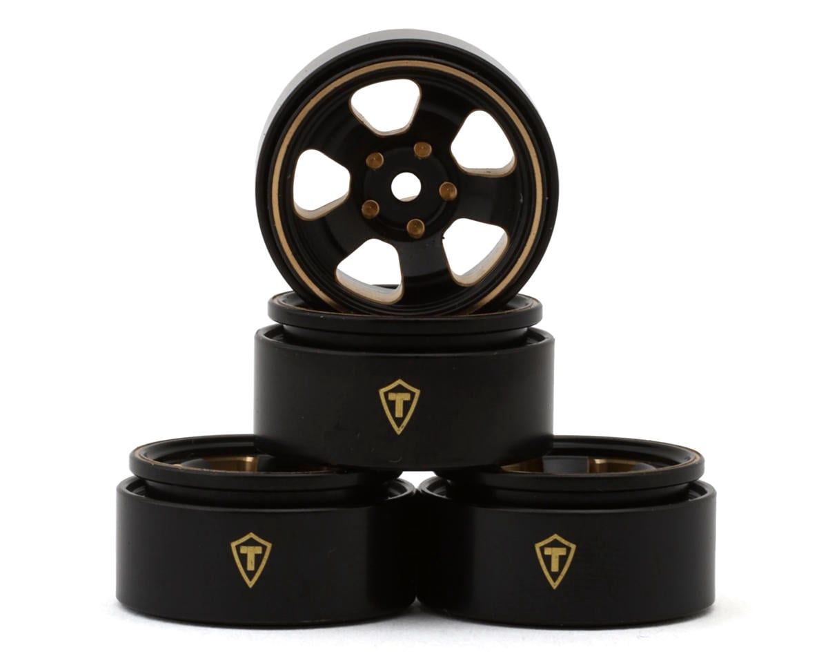 Treal Hobby Axial SCX30 0.7'' 5-Spokes Brass Micro Rock Crawler Beadlock Wheels, Variant: TLHTSCX30-91