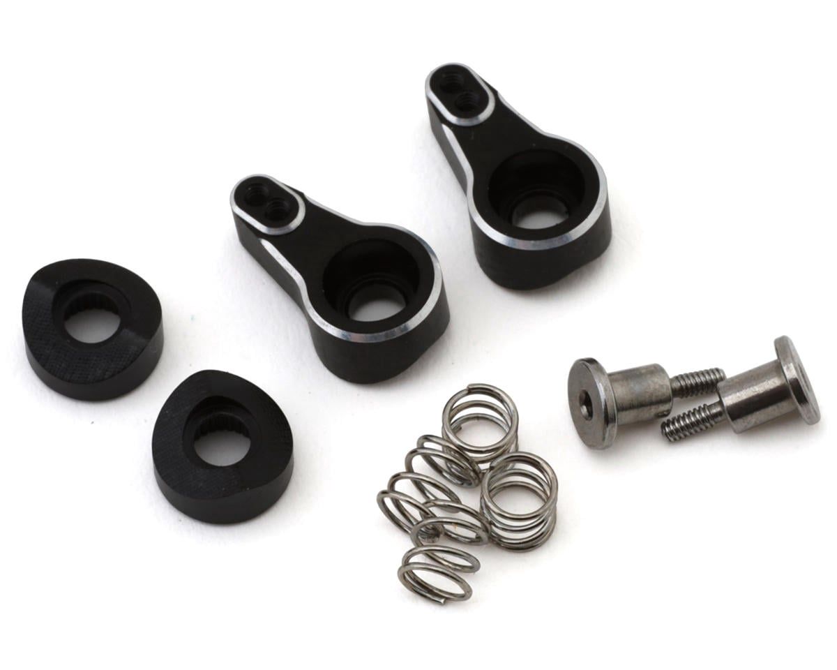Treal Hobby Axial SCX30 7075 Aluminum Servo Savers (Black) (28T) (2), Variant: TLHTSCX30-77