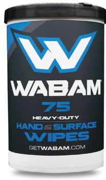 Wabam Wet Wipes, 75 Wipes/Tub, Variant: WABW20106