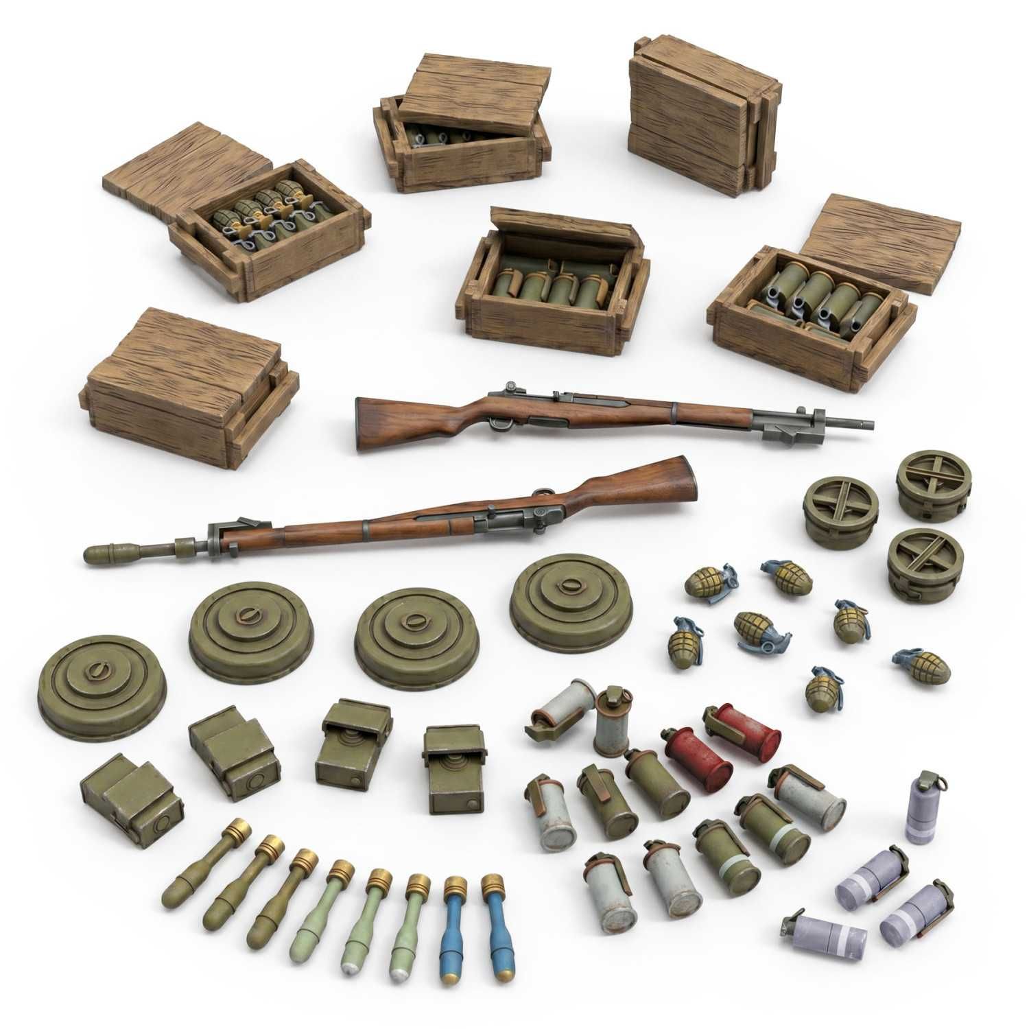 Green Stuff World: 3D Printed - Armory - WWII American Grenades 1:35|GSW12712