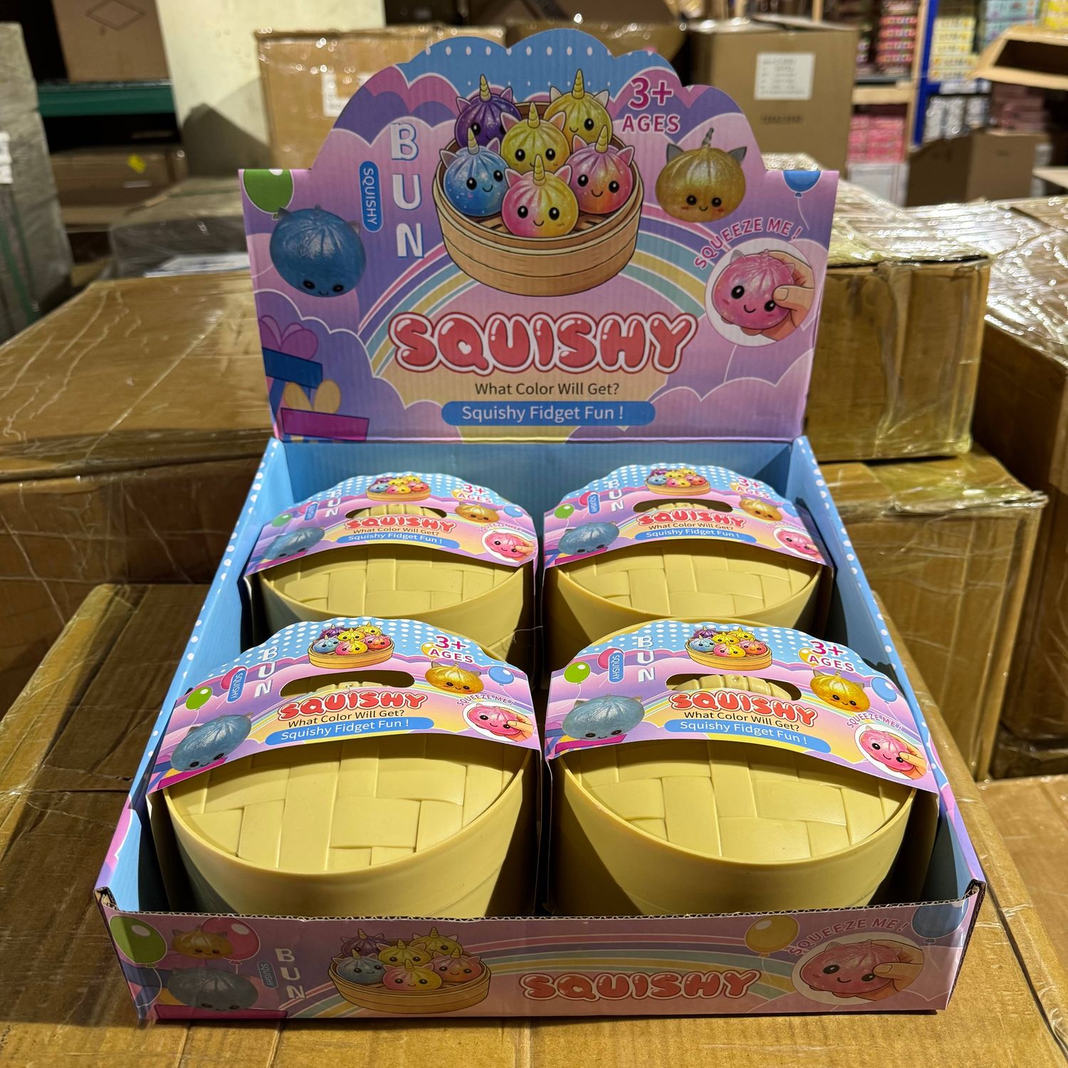 Prime Opticals JUMBO Glitter Orby Unicorn Dumpling Squishy 15cm 4pc | BR006, Variant: POSBR006