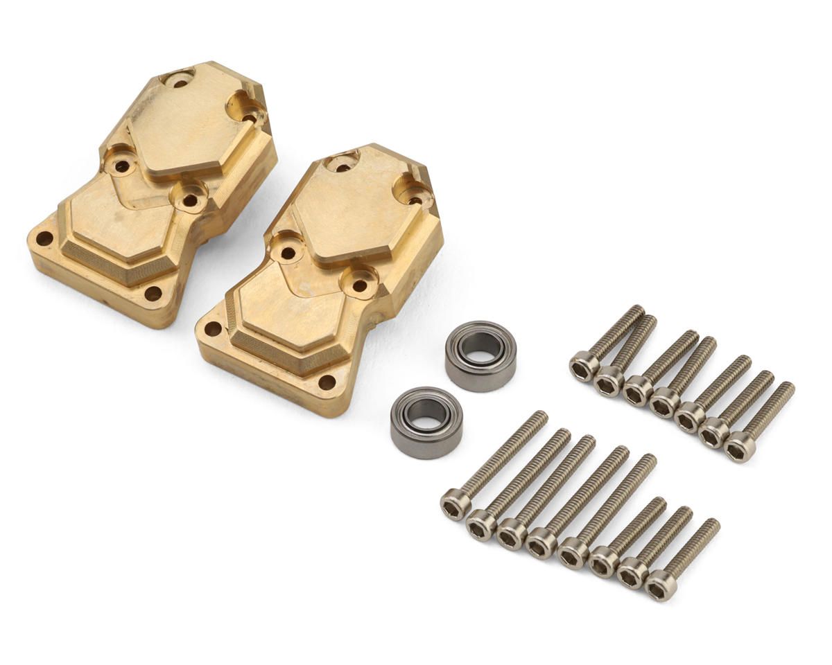 Injora Axial SCX24 Brass Differential Covers (Gold) (11g ea) (2), Variant: INJSCX24-82