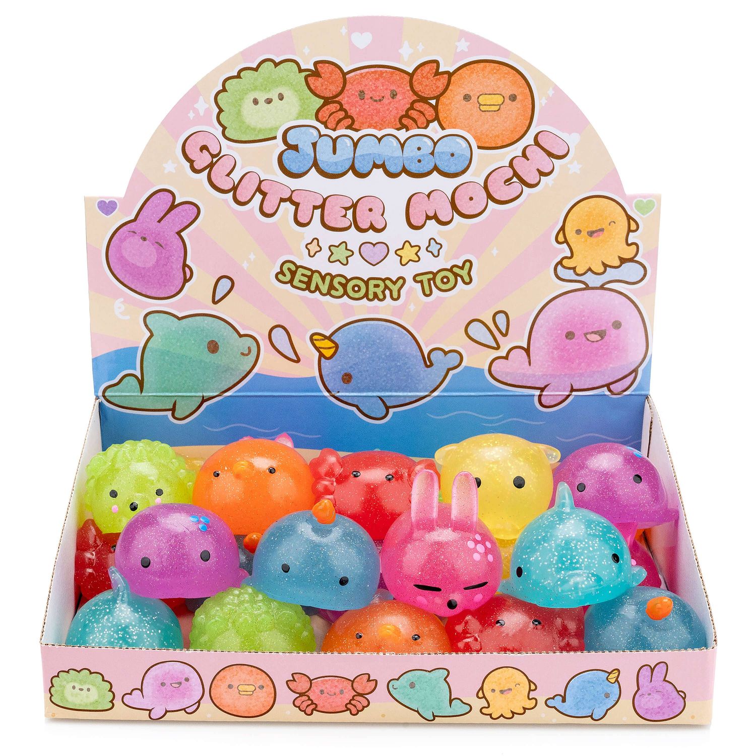 Kawaii Slime Company Jumbo Glitter Mochi Sensory Toy, Variant: KAWJUMGLIMOC_9720