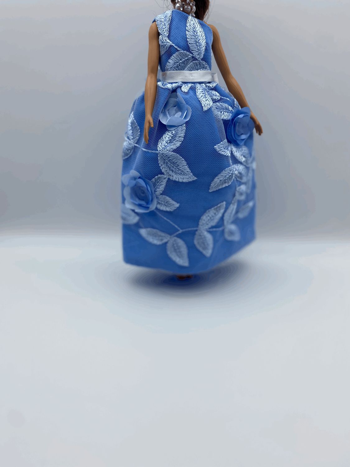 Fashion Doll Blue Lace Dress