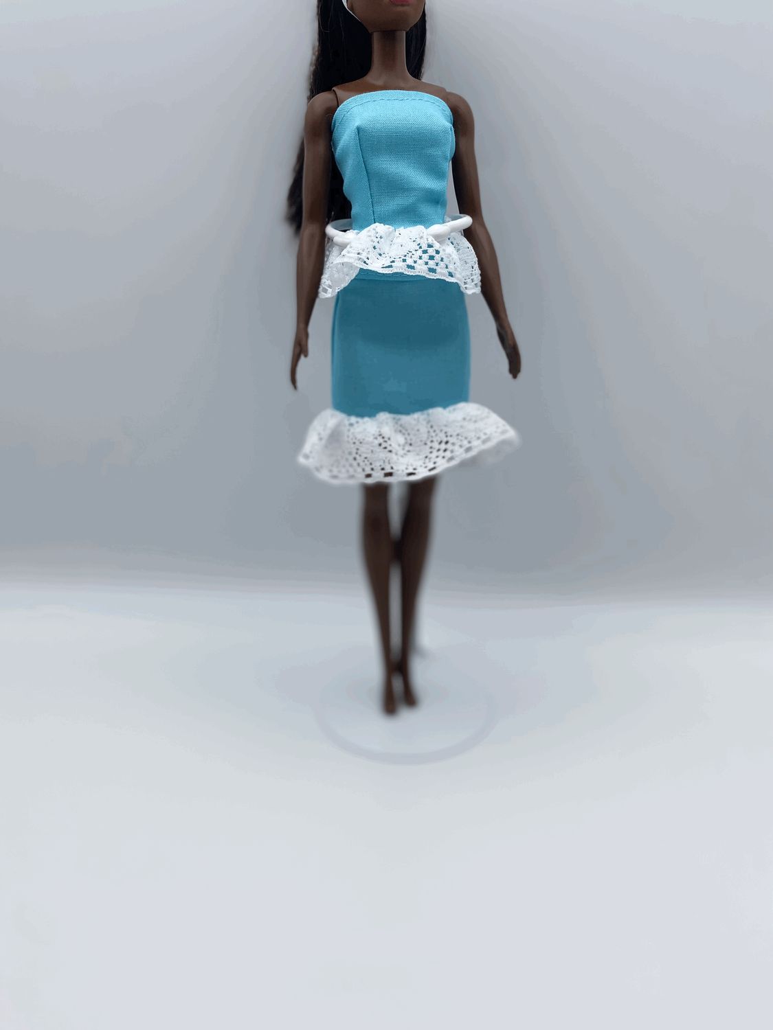 Fashion Doll Turquoise Blouse and Skirt