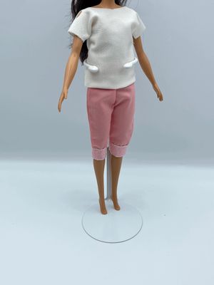 Fashion Doll Beige Blouse Peach Pants