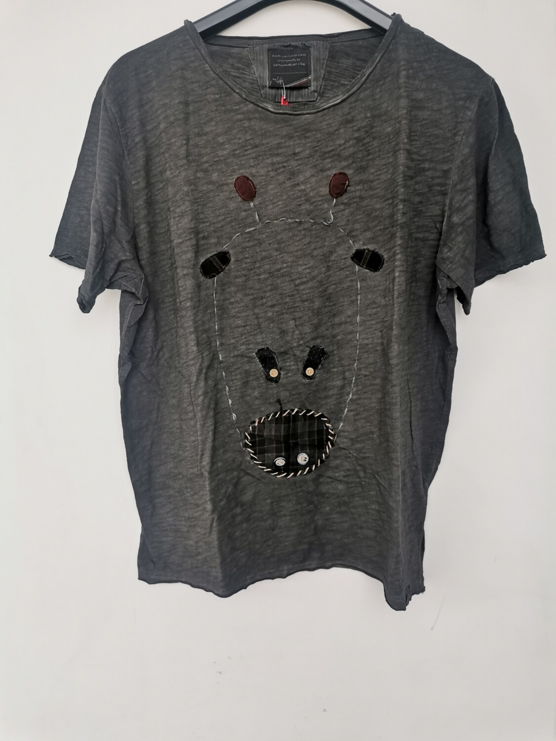 ​Regular T-shirt with giraffe embroidery