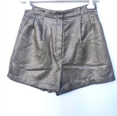 Golden jacquard shorts