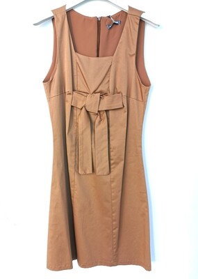 Satin dress with bow