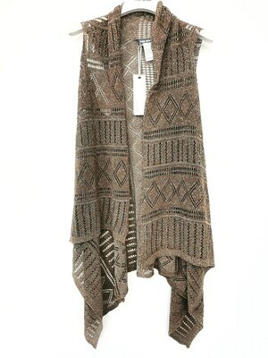 Punched vest in lurex