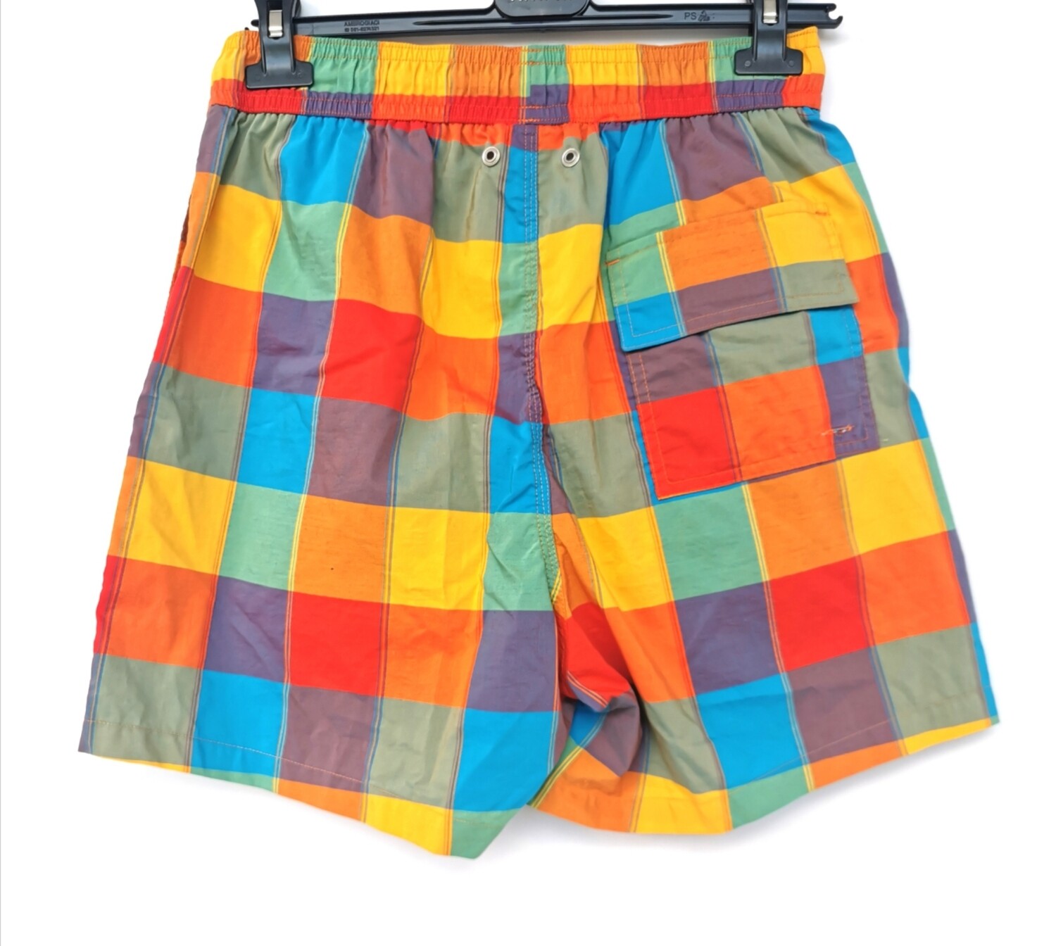 Multicolor check beachwear