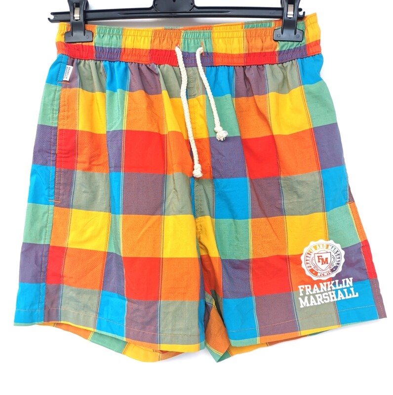 Multicolor check beachwear