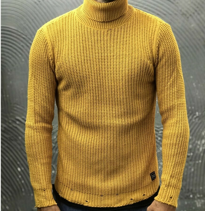Turtleneck sweater, Size: S, COLOR: Mustard