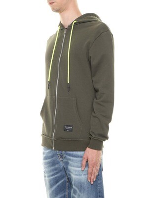 Hooded sweatshirt with zip