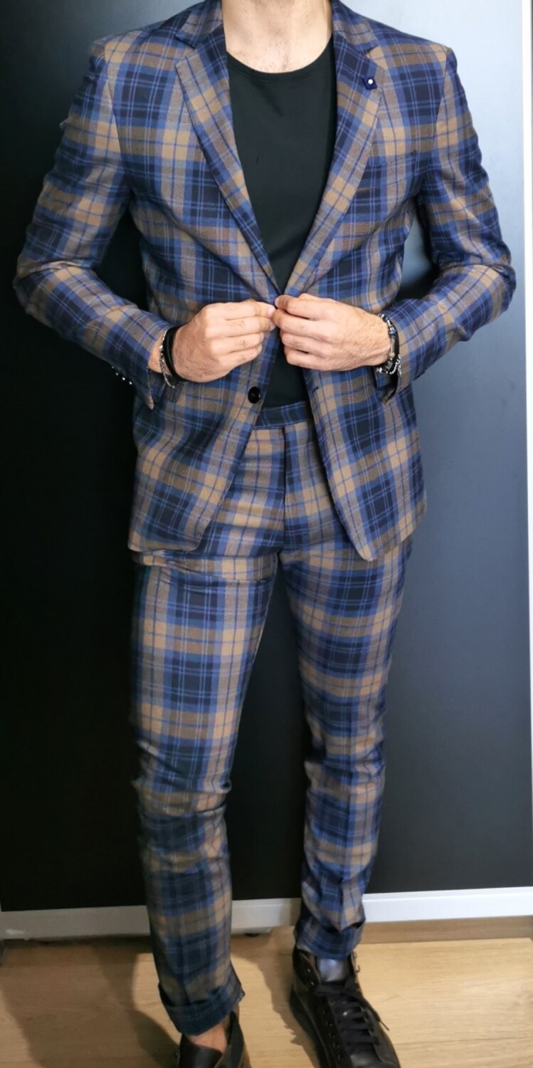 Slim fit tartan jacket