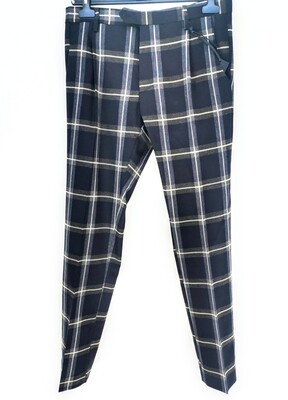 Slim fit tartan chino pants