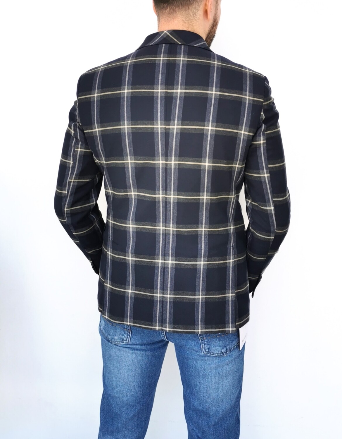Slim fit tartan print jacket