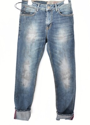 Regular slim fit vintage wash denim jeans