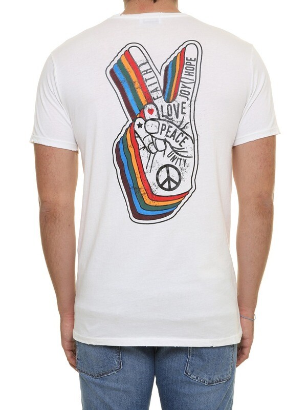 Peace print T-shirt