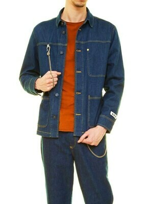 Denim jacket with chain