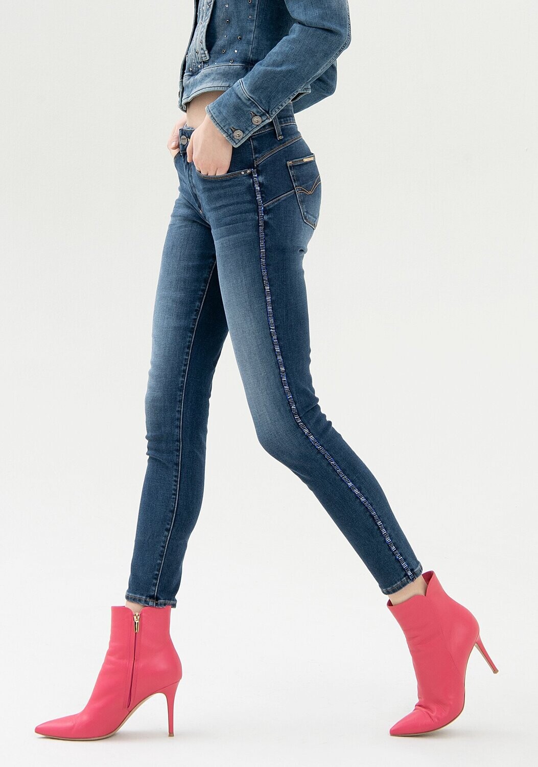 Jeans skinny shape up in denim stretch
