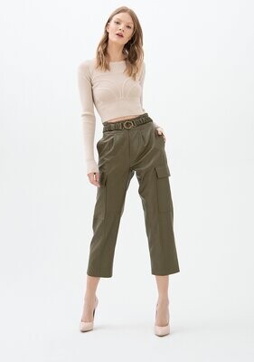 Carrot eco leather pant