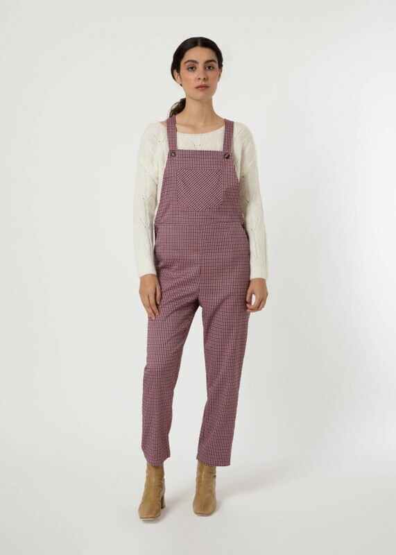 Regular checked dungarees