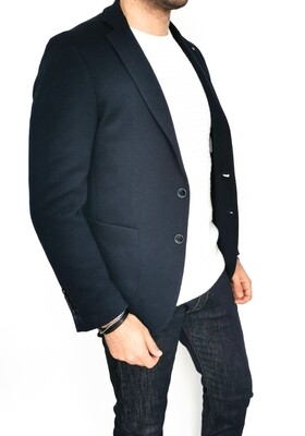 Jacket with woven stretch fabric