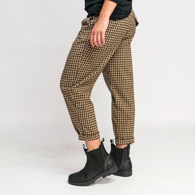 Pantalone regular microquadro