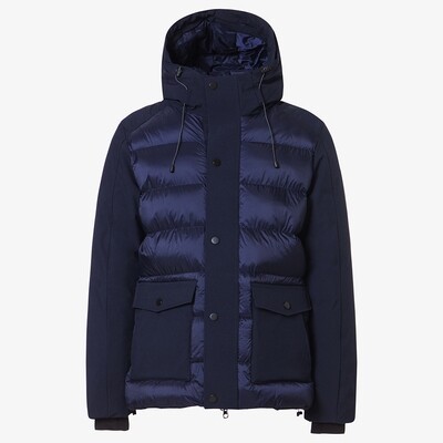 Quilted down jacket with hood